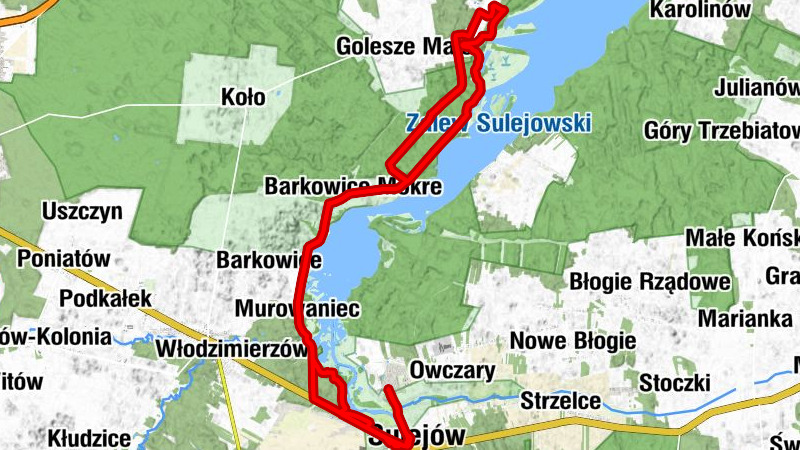 Biały Dom - Sulejów - Stacja Polana - Murowaniec