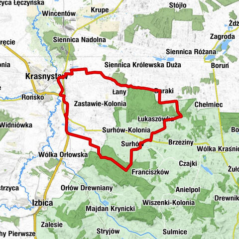 Krasnystaw - Przedmieście-Góry - Przedmieście-Lubańki - Lubańki