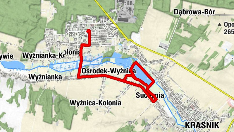 Kraśnik Fabryczny - Wyżnica - Ośrodek-Wyżnica - Kraśnik