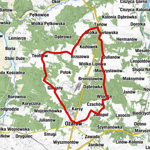 Kochanów - Kaplica szpitalna - Ożarów - Ścięgna