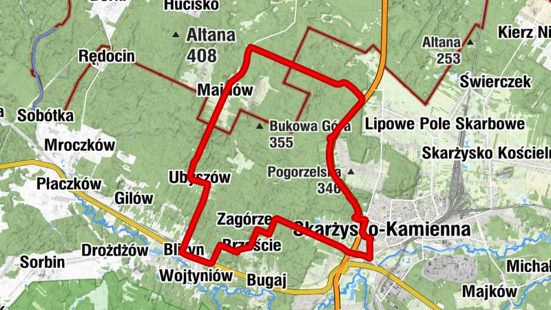 Doliska - Kościół pw. Podwyższenia Krzyża - Kościół pw. Świętego Ludwika w Bliżynie - Kaplica Świętej Zofii