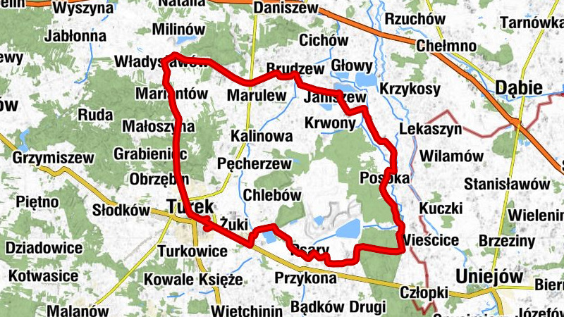 Osiedle Dobrskie - Zajazd Hacjenda - Kościół Ewangelicko-Augsburski w Turku - Kościół pw. Najświętszego Serca Pana Jezusa