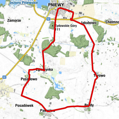 Pniewy - Jakubowo - Karmazyn - Osiedle Leśne