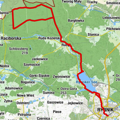 Rybnik - Desakralizowana Kaplica świętego Juliusza - Kościół Ewangelicko‐Augsburski apostołów Piotra i Pawła - Kościół św. Marii Magdaleny