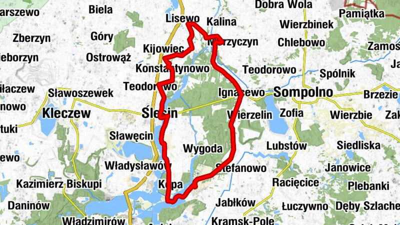 Licheń Stary - Kościół pw. Świętego Mikołaja Biskupa i Dobrego Pasterza - Ślesin - Kościół pw. Wszystkich Świętych
