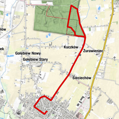 Kutno - Osiedle Rejtana - Kuczków - Kaplica cmentarna