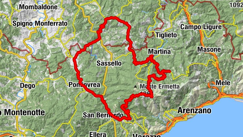 Vara Superiore - Bric da Pata - Bric Croce di Vie - Monte Beigua