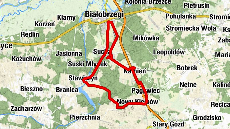 Piekło - Kamień - Pągowiec - Białobrzegi