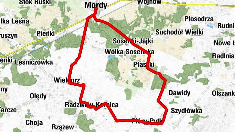 Mordy - Sosenki-Jajki - Ptaszki - Kościół pw. Świętego Jana Chrzciciela