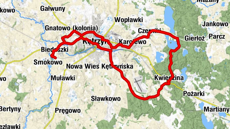 Nowy Młyn - Smokowo - Biedaszki - Kętrzyn