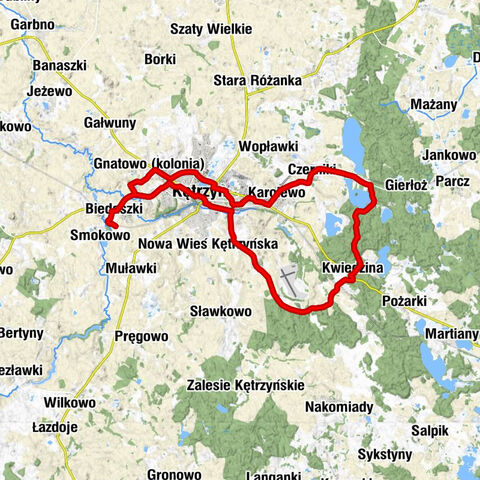 Nowy Młyn - Smokowo - Biedaszki - Kętrzyn