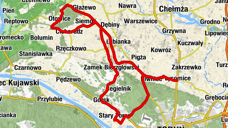 Łysomice - Kościół pw. Świętego Jana Chrzciciela - Kościół pw. Podwyższenia Krzyża Świętego - Kaplica pw. Świętej Barbary