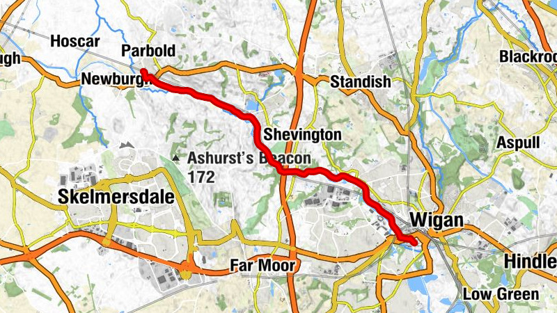 Parbold - Gathurst - Wigan