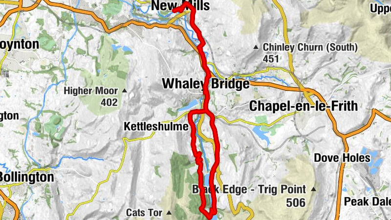 New Mills Central - St George's Church - Fernilee Methodist Church - St James (Taxal parish church)