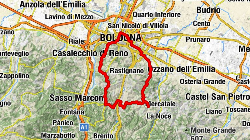 Bologna Centrale - Sant'Eugenio - Pieve di Sant'Ansano - San Salvatore
