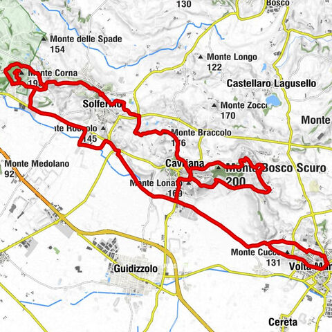 Volta Mantovana - Monte Bosco Scuro - Monte Braccolo - Monte Corna