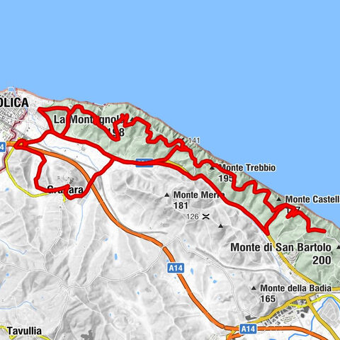 Gradara - Valico della Siligata - Monte Trebbio - La Montagnola