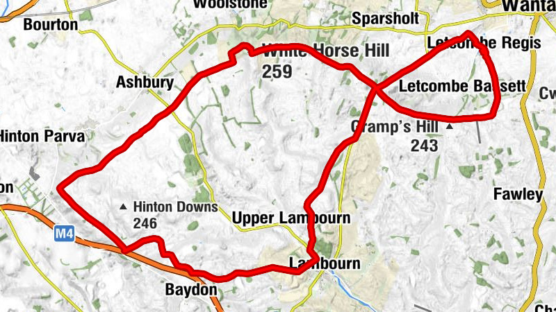 Letcombe Regis - Round Hill - Rams Hill - White Horse Hill