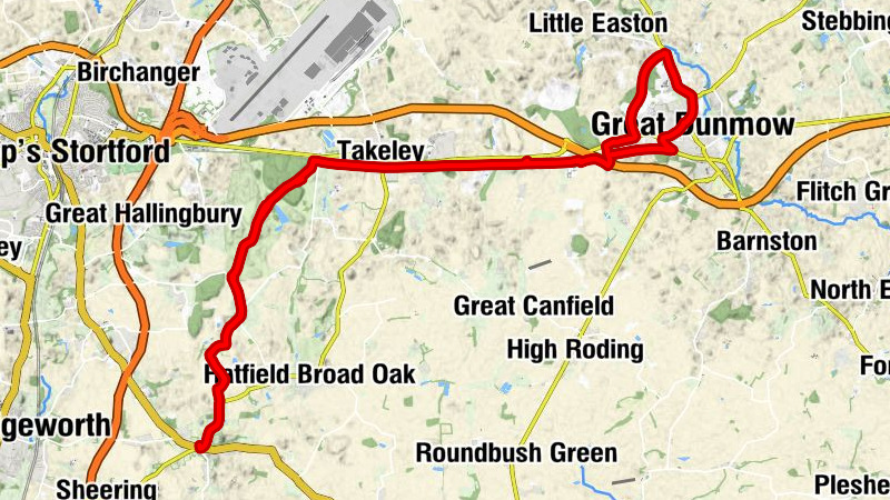 Hatfield Heath - Takeley Street - Takeley - Great Dunmow