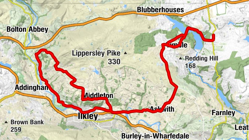 Fewston - Askwith - Ellishaw Hill - Ilkley