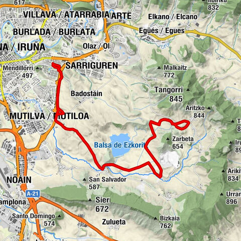 Burlada / Burlata - Sarriguren - Mutilva / Mutiloa - Pamplona / Iruña