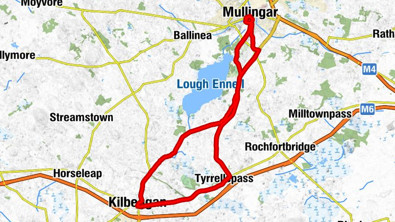 Mullingar - Kilbeggan - Tyrrellspass