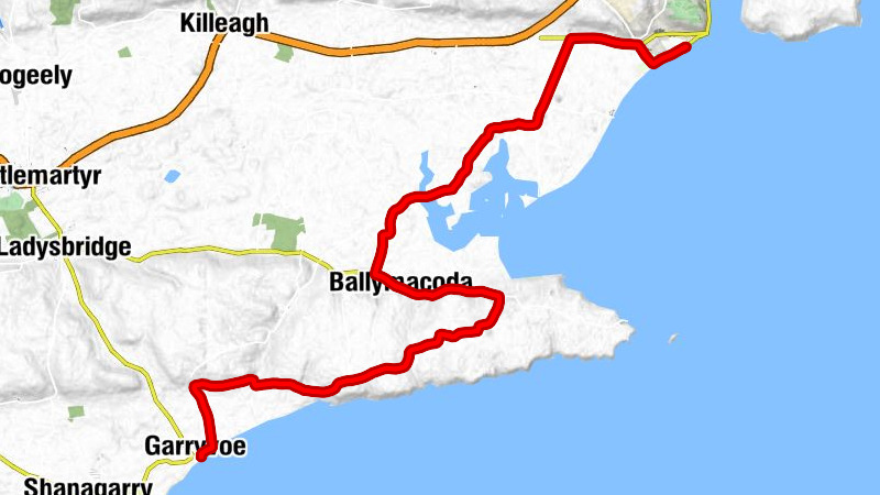 Youghal - Cromponn Bridge - Ballymacoda - Garryvoe