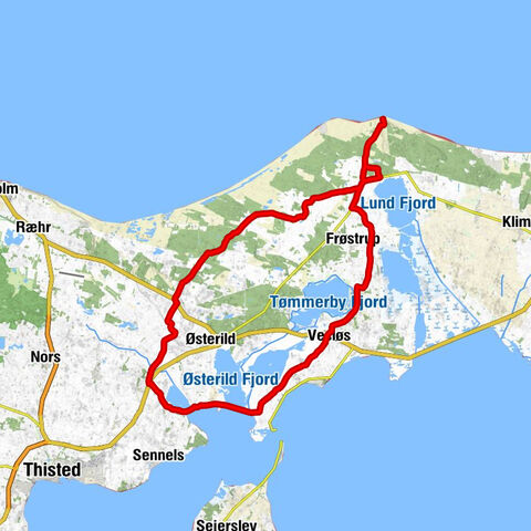 Thisted Kommune - Vesløs Kro - Arup Kirke - Hjardemål Klit Kirke