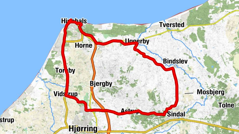 Uggerby - Skeen - Sindal gamle Kirke - Vidstrup Kirke