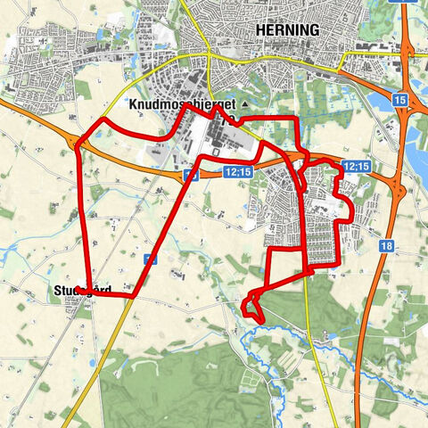 Studsgård - Herning - Kovstrup - Lind