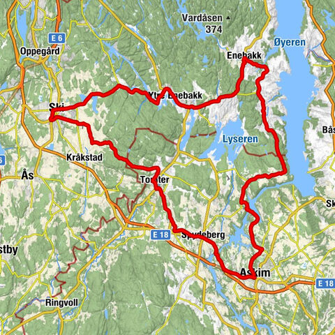 Askim - Tomter kirke - Ski menighetshus - Enebakk kapell
