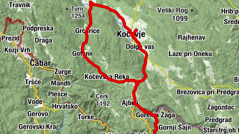 Sapnik - Izletniška Kmetija Zdravić - Cerkev Vseh svetnikov - Kočevje