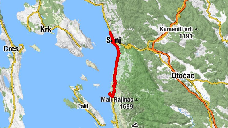 Donja Klada - Donji Legci - crkva svete Marije od Arta - Senj