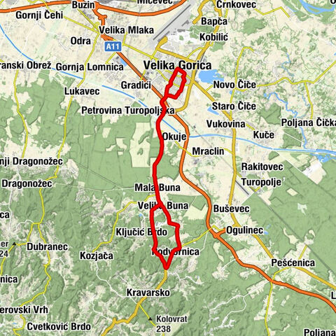 Velika Gorica - Mala Gorica - Kušlanec - Stari grad