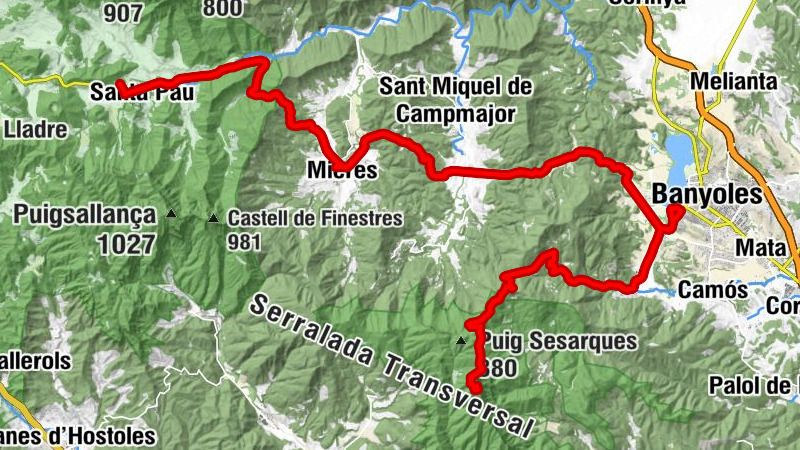 Santa Pau - Sant Pere - Can Met - Puigsou
