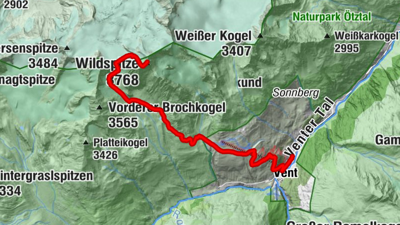 Hochtour Wildspitze, 3.768m