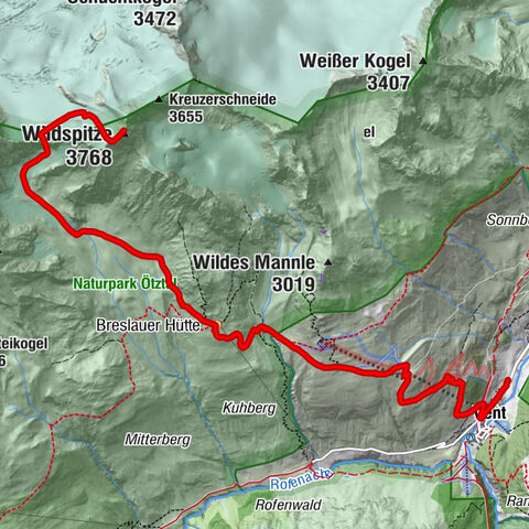 Hochtour Wildspitze, 3.768m