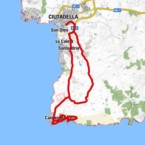 Ciutadella - Cap d'Artrutx - Son Xoriguer - Cala en Bosch