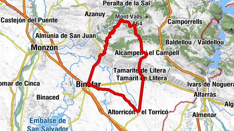 Altorricón / el Torricó - Tamarite de Litera / Tamarit de Llitera - Binéfar