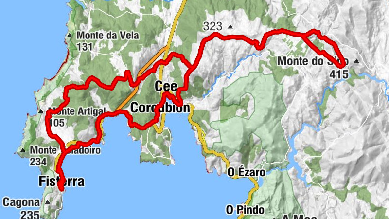 Fisterra - Capela de Nosa Señora do Bo Suceso - Igrexa de Santo Adrán de Toba - Ermida da Nosa Señora das Neves de Buxantes