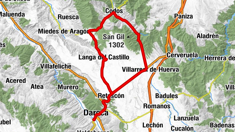 Estación de Daroca - La Perragorda - La Roca - Agiria