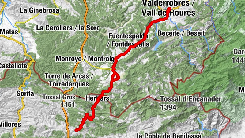 Valderrobres / Vall de Roures - Fuentespalda / Fontdespatla - Herbers - Bar Restaurante Sociedad
