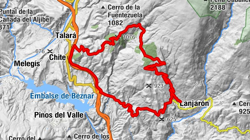 Lanjarón - Piedra Rodada - Cañadillas del Capitán - Zona de juegos infantil