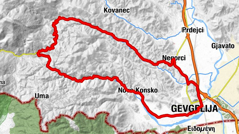 Гевгелија - Планинарски дом Томе Шутов Кротки - Центар