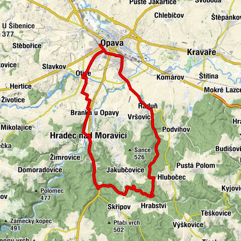 Opava západ - Zvěstování Panně Marii - Kaple sv. Jana Nepomuckého - Kaple Nejsvětější Trojice