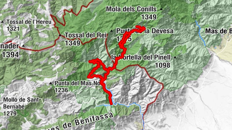 la Pobla de Benifassà - Mangraners - Collet de l'Herba Sana - Coll del Ferri
