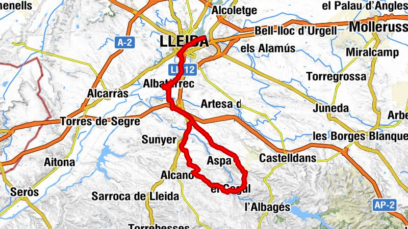 Lleida - Albatàrrec - el Cogul - lo Terrox