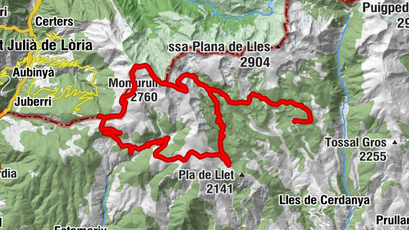 Refugi del Cap del Rec - Roca del Corb - Pic Negre de Claror - Monturull