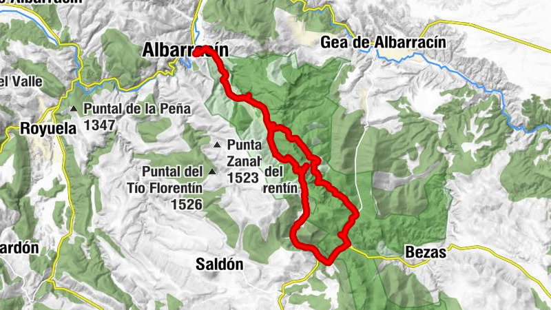 Albarracín - Ermita de Santa Bárbara - El Losar - Dornaque