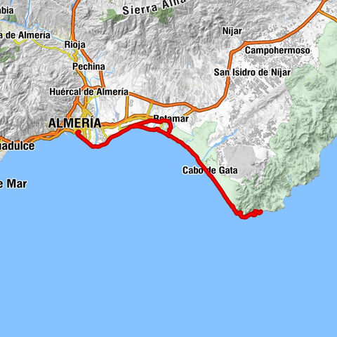 Almería - Ermita de Torre Garcia - Iglesia de las Salinas de Cabo de Gata - Collado de Vela Blanca